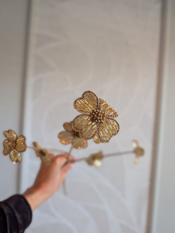 Golden | Flowers | 77cm |