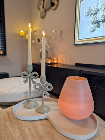 Bow | kandelaren | set | taupe |