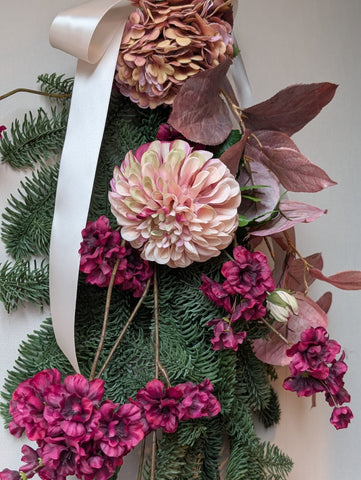 Kerststuk | Burgundy |