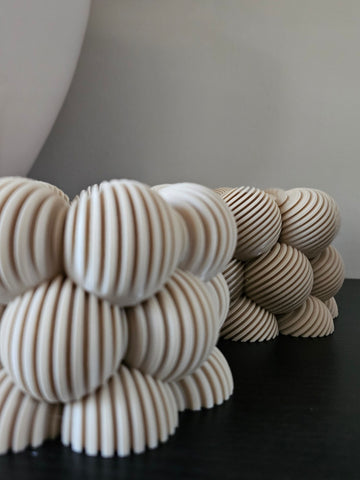 Set Linea | waxinelichthouders | Beige |